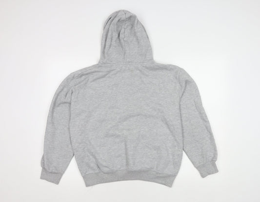 Boohoo Women's Grey Pullover Hoodie Size 10, Casual Knit