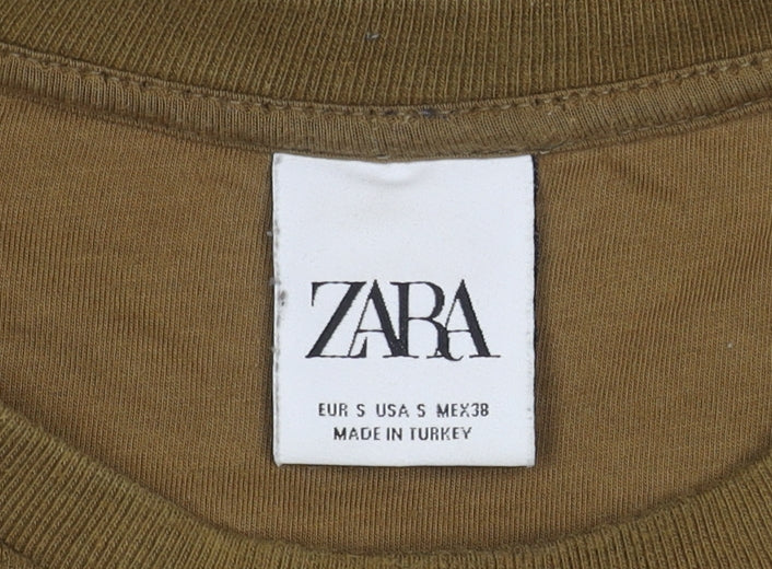 Zara Men's Brown Crew Neck Pullover Jumper S