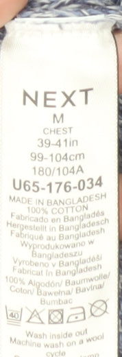 Next Men's Blue Medium Pullover Chunky-Knit Jumper