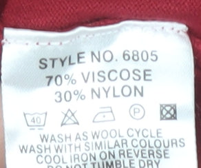 Autonomy Women's Red V-Neck Pullover Jumper Size 14