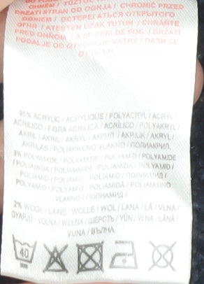 Tom Hagan Men's Blue Henley Jumper, L, Acrylic Blend