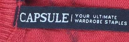 Womens UK Size 16 Capsule Red Pullover Jumper
