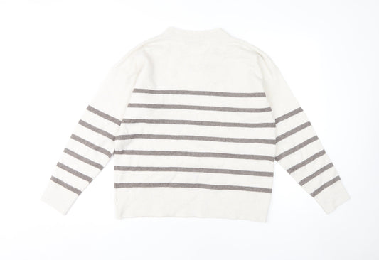 Womens UK Size M Marks and Spencer Ivory Pullover Jumper