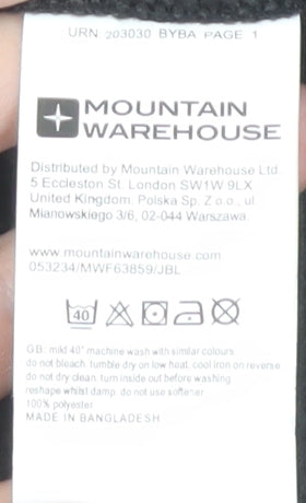 Womens UK Size 14 Mountain Warehouse Black Pullover Sweatshirt
