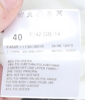 Basler Women's White Polyester Basic Jacket Size 14