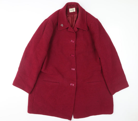 Womens UK Size 18 Eastex Red Overcoat