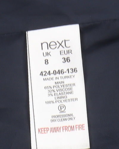 Next Women's Black Pinstripe Blazer, Size 8, Workwear