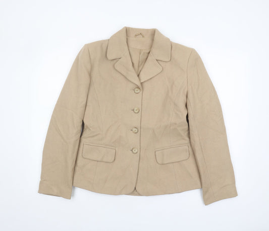 Womens UK Size 12 Dorothy Perkins Regular Beige Blazer