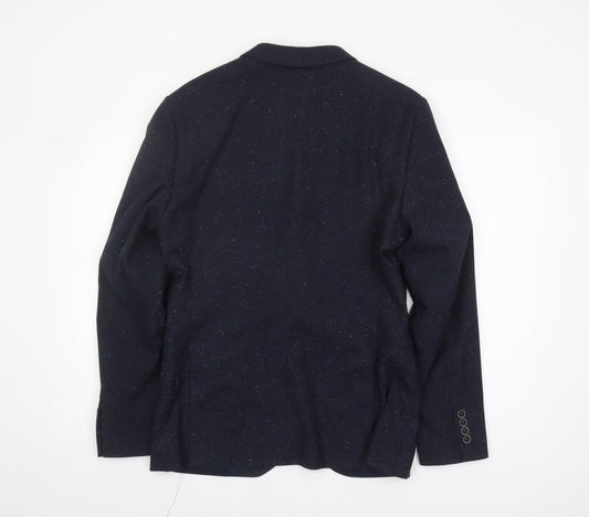 Mens UK Size 40 Zara Man Regular Blue Suit Jacket