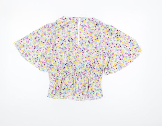 Womens UK Size 10 Miss Selfridge Multicoloured Basic Blouse