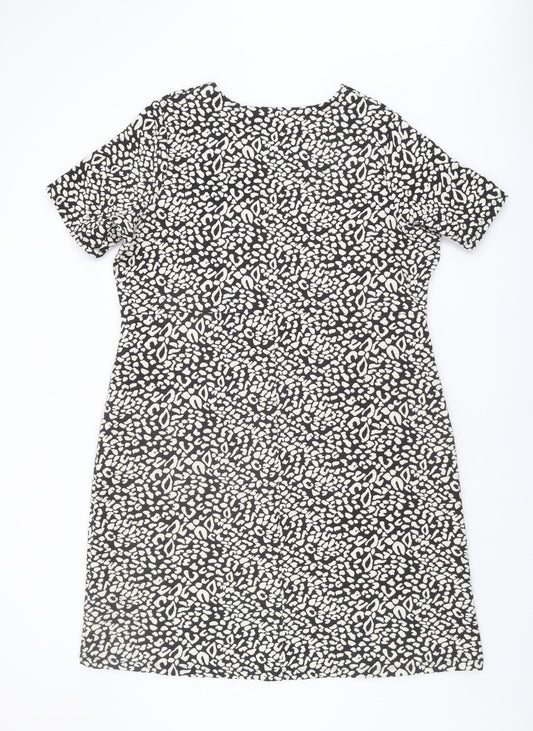 Marks and Spencer Women's Black Print Dress Size 22