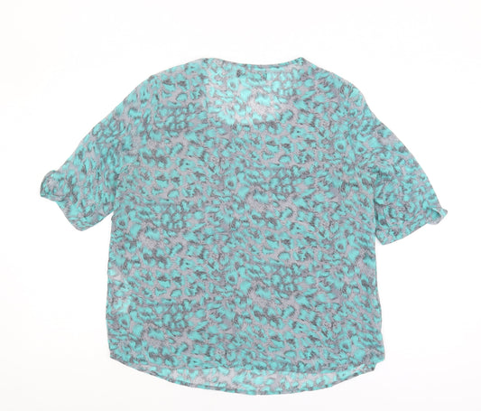 Womens UK Size M VILA Blue Basic Blouse