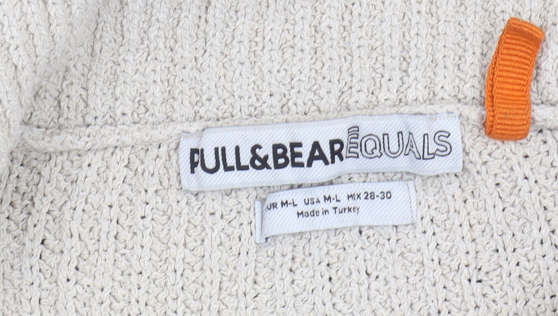 Unisex Adults UK Size L Pull&Bear Grey Full Zip Jumper