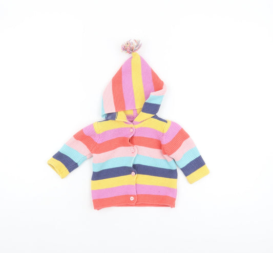 Next Multicoloured Unisex Baby Hooded Cardigan 3-6 Months