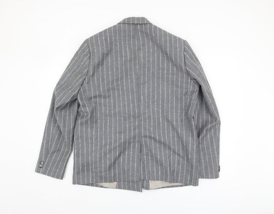 ASOS Unisex Grey Pinstripe Suit Jacket 38