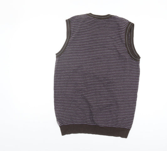 Ted Baker Men's Multicoloured Striped Vest Jumper
