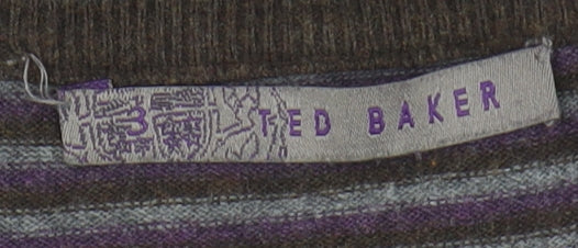 Ted Baker Men's Multicoloured Striped Vest Jumper