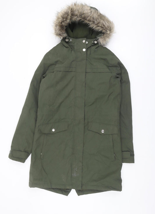 Womens UK Size 8 Regatta Green Parka Coat