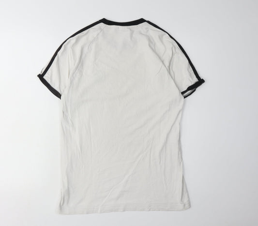 Adidas Men's White T-Shirt, Short Sleeve, Size S