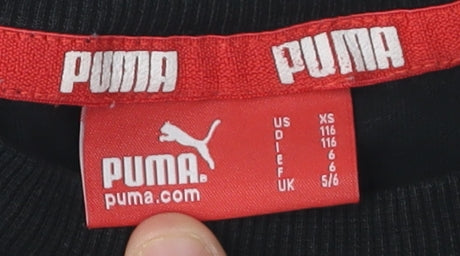 Puma Boys Black Sleeveless Tank Top 5-6 Years