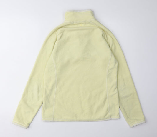 Womens UK Size 10 Mountain Warehouse Yellow Full Zip Sweatshirt