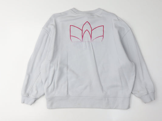 Adidas Women's White Pullover Sweatshirt Size 8