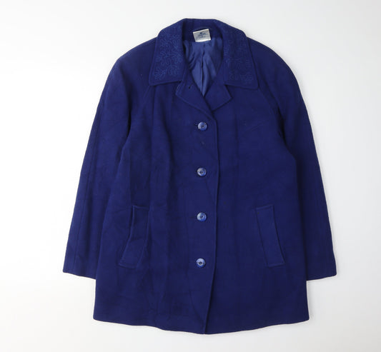 Womens UK Size 10 Eastex Blue Overcoat