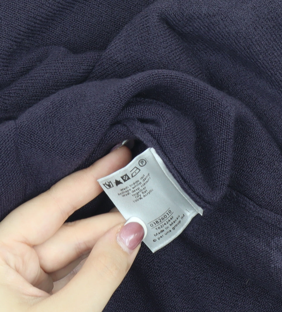 Womens UK Size 12 Marks and Spencer Purple Cardigan Jumper