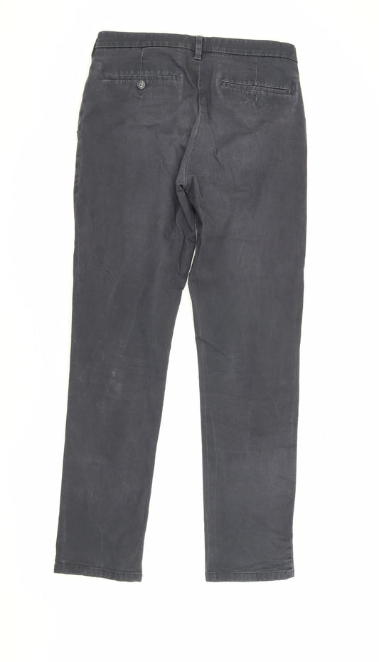 Marks and Spencer Men's Black Slim Chino Trousers 32