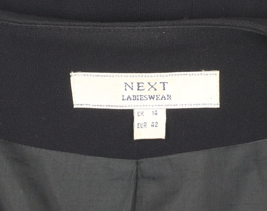 Next Women's Black Blazer UK 14 Classic One-Button