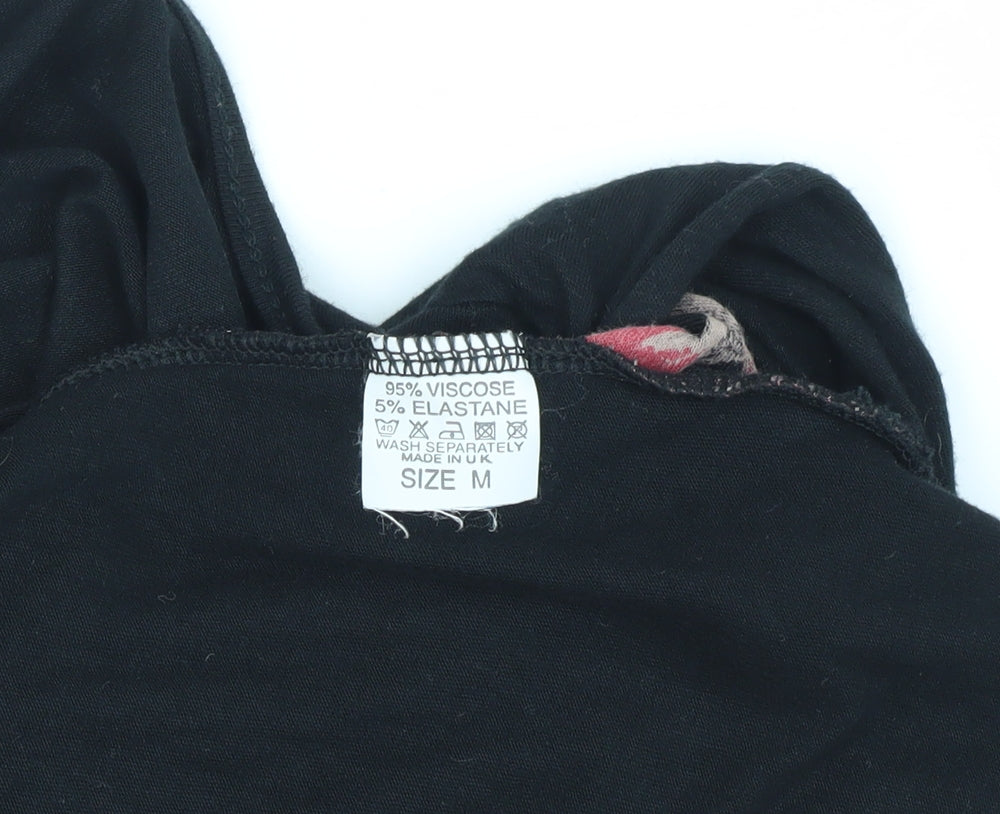 C.M.D Women's Black Cardigan, M Size, 3/4 Sleeve