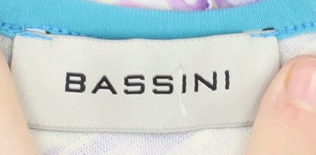 Womens UK Size XL BASSINI Multicoloured Basic T-Shirt