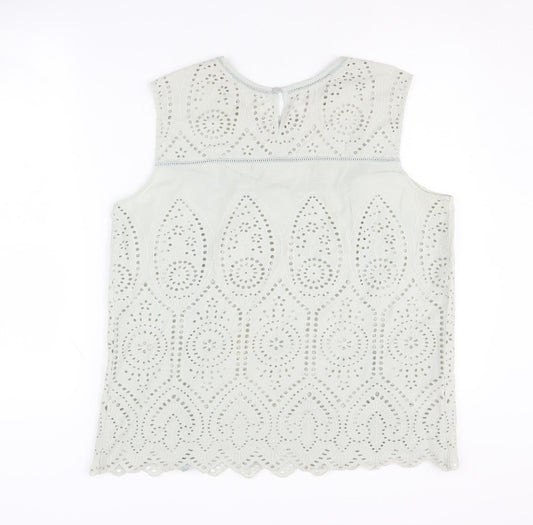 Laura Ashley Women's Ivory Lace Blouse UK 14