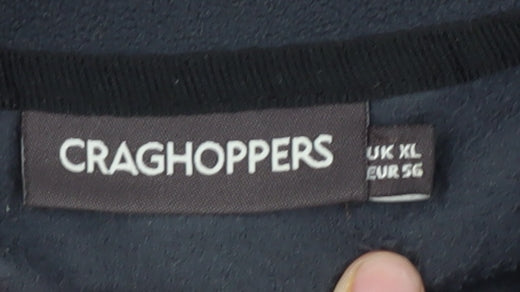 Mens UK Size XL Craghoppers Black 1/4 Zip Sweatshirt