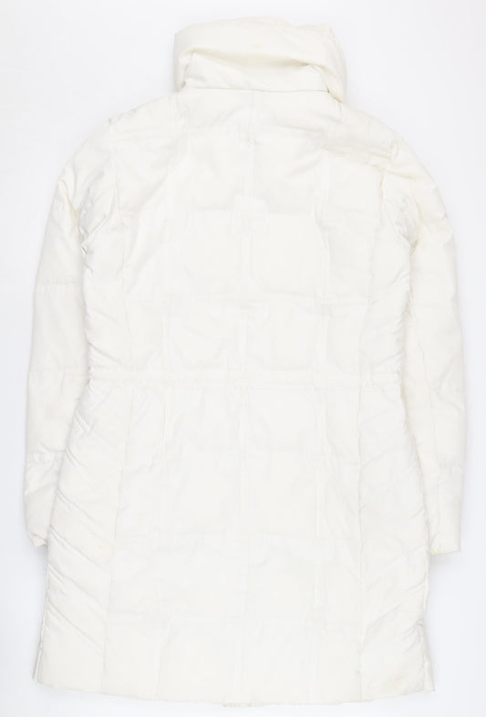 Esprit Women's M White Puffer Jacket, Hooded, Winter