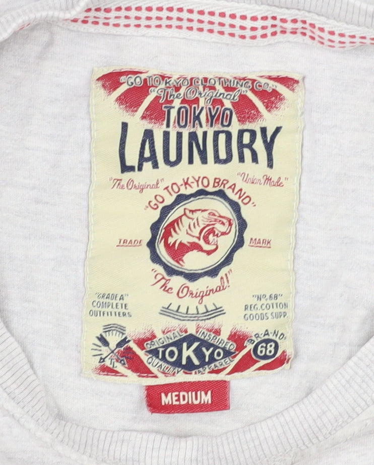 Tokyo Laundry Men's White T-Shirt Medium