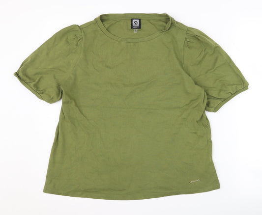 Womens UK Size L Anne Klein Green Basic T-Shirt