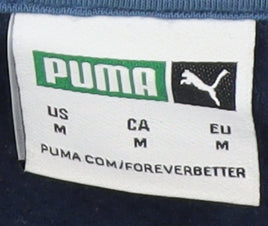Mens UK Size M PUMA Blue Pullover Hoodie