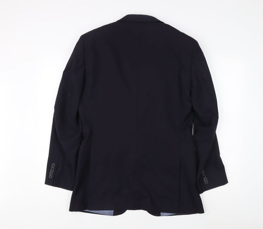 Mens UK Size 39 T.M.Lewin Regular Blue Suit Jacket