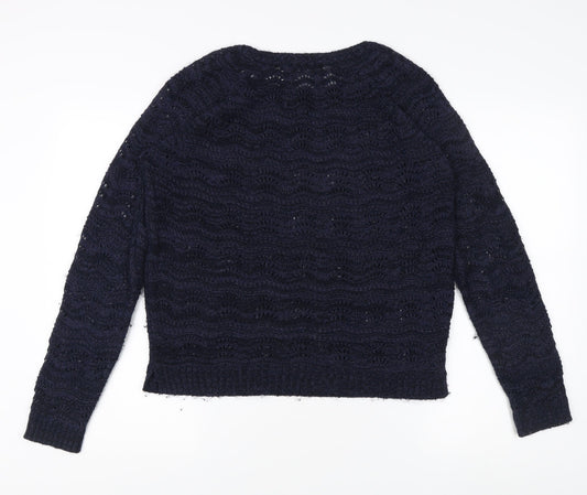 Womens UK Size 14 Marks and Spencer Blue Pullover Jumper
