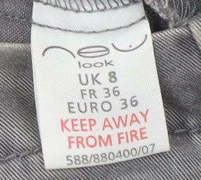 Womens UK Size 8 New Look Grey Trench Coat