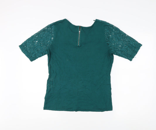 Womens UK Size 14 NEXT Green Basic Blouse