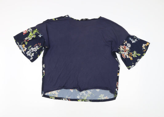 Womens UK Size 12 Mango Multicoloured Basic Blouse