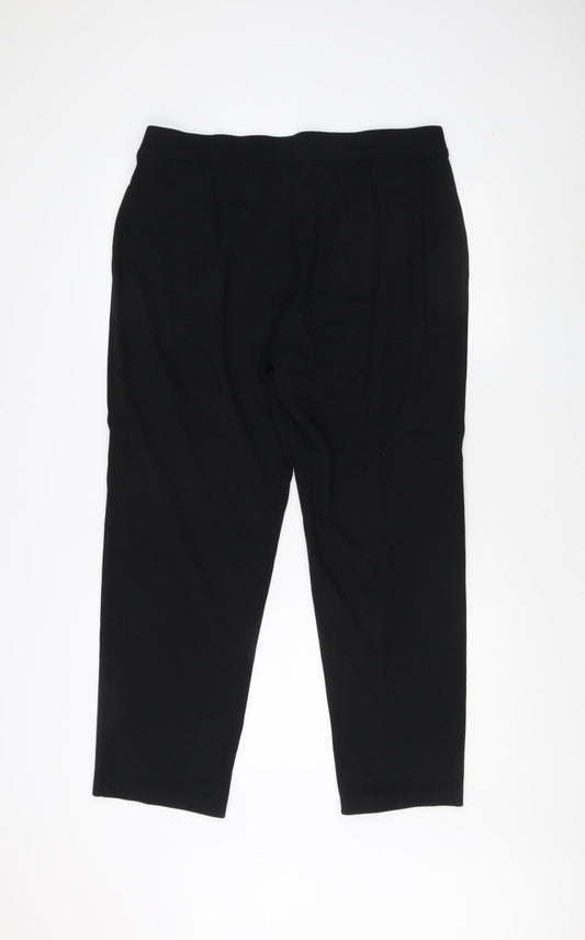 Womens UK Size 18 Marks and Spencer Regular Fit Black Trousers