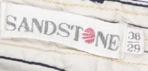 Sandstone Men's Blue Cotton Trousers Size 38