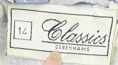 Debenhams Women's Blue Floral Peasant Skirt Size 14