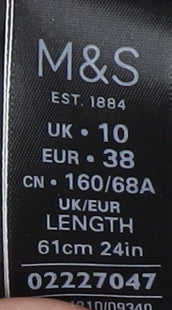 Marks and Spencer Women’s Check Pencil Skirt, Size 10