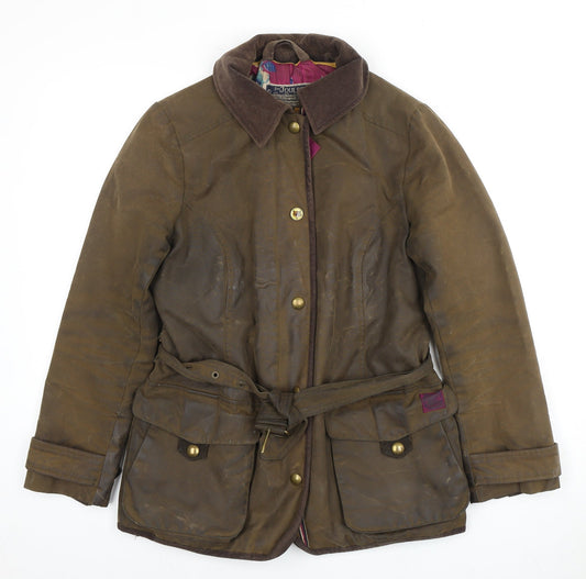 Womens UK Size 10 Joules Brown Overcoat