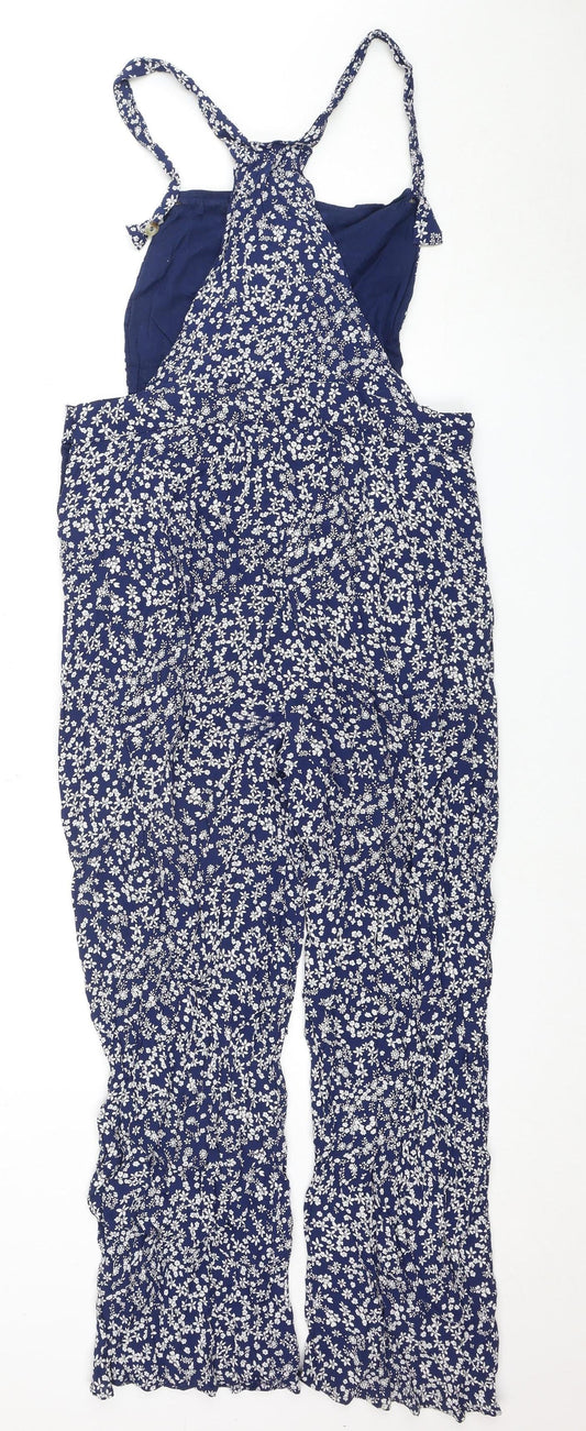 Miss Selfridge Women's Blue Floral Jumpsuit Size 14