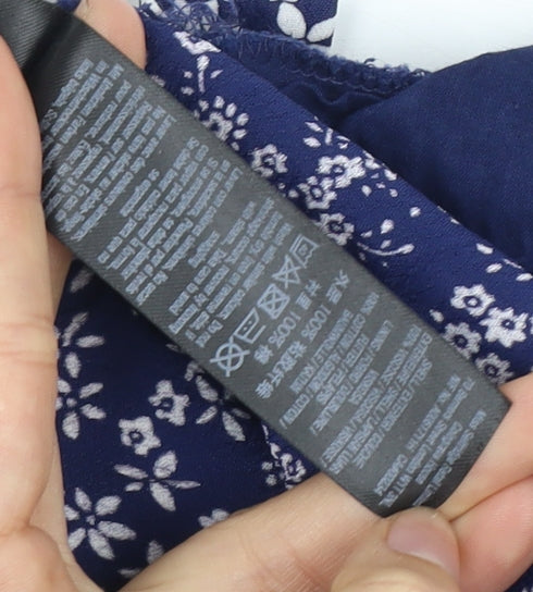 Miss Selfridge Women's Blue Floral Jumpsuit Size 14